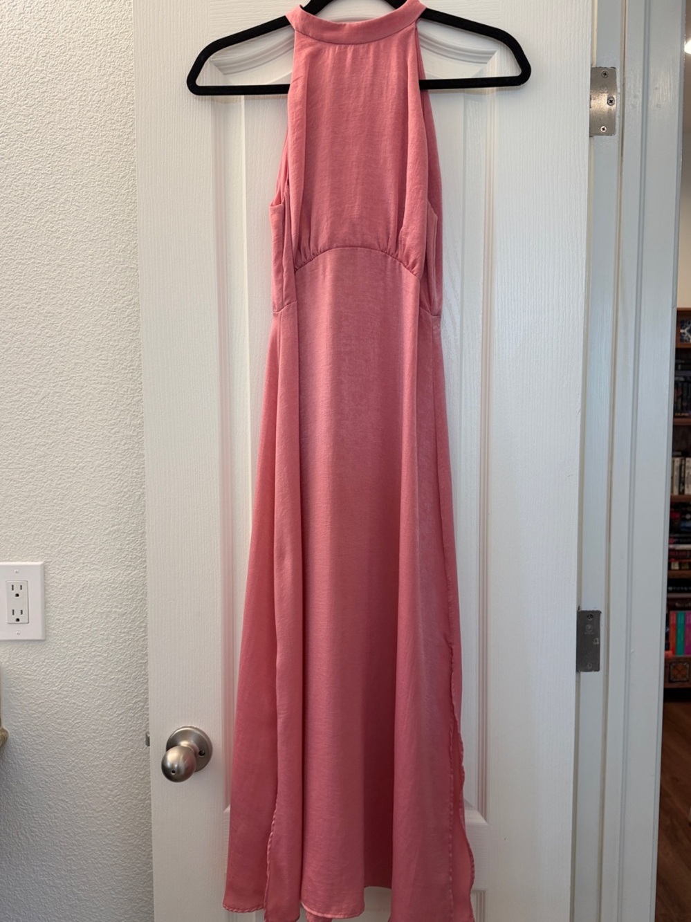Zara Dusty Pink Halter Midi Dress XS